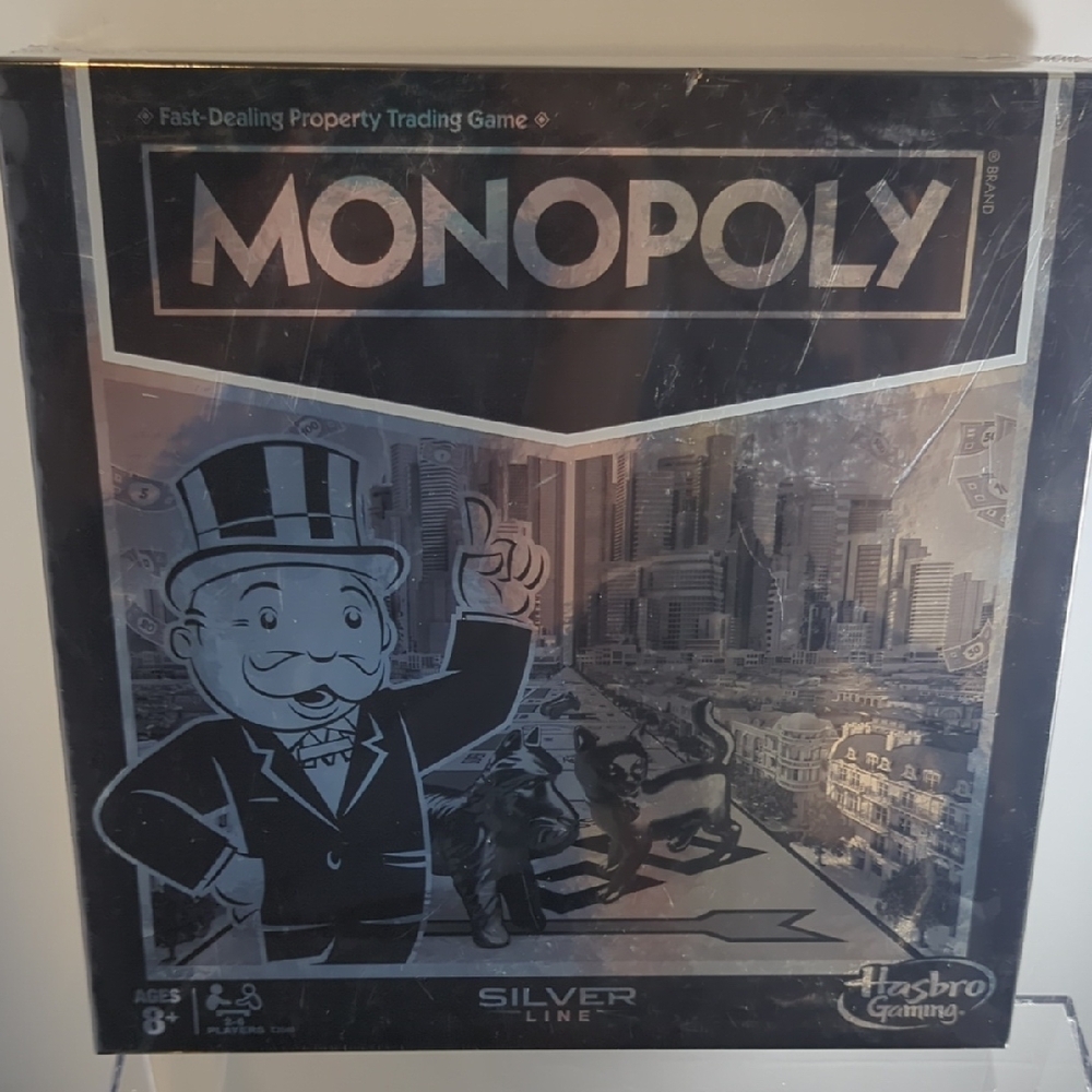 Hasbro Monopoly Silver Line Edition Board Game NEW sealed